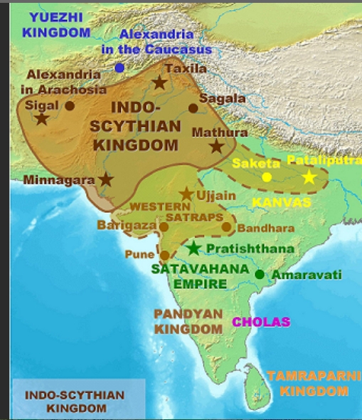 Map of Indo Scythian Kingdom